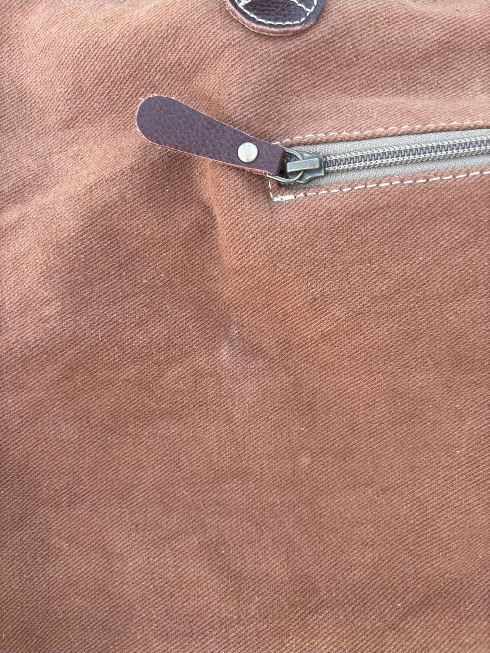 Myra “Juniper” canvas and hairon weekender bag - Picture 9 of 16